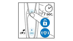 Επαναφέρετε την ξυριστική μηχανή μετά την αντικατάσταση των ξυριστικών κεφαλών