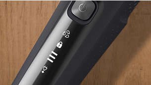 Οθόνη LED με εικονίδια για έξυπνη χρήση της ξυριστικής μηχανής