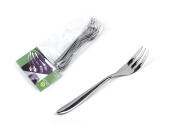 Σετ Ανοξείδωτα Πιρουνάκια Γλυκού 6 τεμάχια με Οβάλ Λαβή, 14x2.3cm, 108367