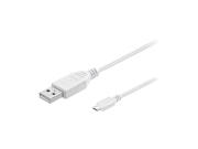 Grundig Καλώδιο USB σε microUSB 1m για Υψηλής Ταχύτητας Φόρτιση σε Λευκό χρώμα, 86339