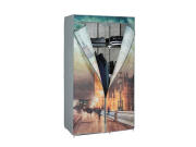 Διπλή Ντουλάπα υφασμάτινη με θέμα Big Ben 88x45x160cm, 03109