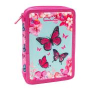 Must Butterfly 3D Eva Σχολική Κασετίνα Γεμάτη με 2 Θήκες