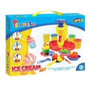 Luna Toys Πλαστοζυμαράκι Παγωτό με Eργαλεία 16 Τμχ.