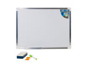 Λευκός Πίνακας Σημειώσεων 60x46cm Τοίχου με Κορνίζα Αλουμινίου, Μαρκαδόρους και Μαγνήτες, CY4270120