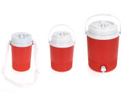 Adventure Goods Σετ Παγούρια Θερμός με βρυσάκι 3 τεμ. Κατάλληλα για camping, Κόκκινο