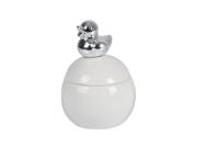 Arti Casa Μπιζουτιέρα Πορσελάνη Σχήμα Αυγό 8.5x7.5x7.5cm 88171 με Διακόσμηση Πάπια