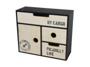 Arti Casa Ξύλινη Μίνιμαλ Σύνθεση Οργανωτής Cargo με 4 συρτάρια 25x21.5x9.3cm