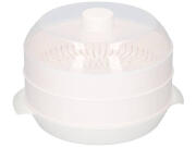 Cuisine Elegance Ατμομάγειρας φούρνου μικροκυμάτων 22x16cm με 2 επίπεδα σε Λευκό χρώμα, 01946