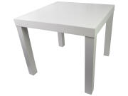 Homestyle Μοντέρνο Ξύλινο Βοηθητικό Τραπεζάκι Μεγίστου Βάρους 25kg σε Λευκό Χρώμα, 50X50X43cm 06295