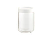 Γυάλινο Βάζο Αποθήκευσης  με Πλαστικό Καπάκι Ασφαλείας σε Λευκό χρώμα , 650ml, Ocean 2523G9701 W