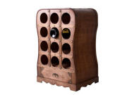 Κάβα Κρασιών, Μπουκαλοθήκη Ξύλινο Έπιπλο 12 θέσεων σε vintage αναπαλαιωμένο, 41.5x30x65cm, 304009