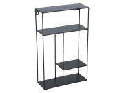 Μεταλλική Επιτοίχια Ραφιέρα σε παραλληλόγραμμο σχήμα με ραφάκια,  40x25.3x10cm, Arti Casa 10244