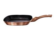 Berlinger Haus BH/1521N 28cm τηγάνι grill,Χρώμα Ροζ Χρυσό, Σειρά Metallic- Rose Gold