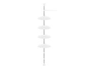 Aria Trade Γωνιακή ραφιέρα οργάνωσης μπάνιου με 4 ράφια αποθήκευσης, κρεμάστρα πετσέτας