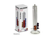 Aria Trade Περιστρεφόμενη βάση για 36 κάψουλες Nespresso, Μεταλλική βάση για κάψουλες καφέ, ύψους 36 cm