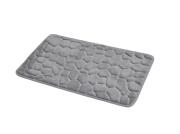 Απορροφητικό Χαλάκι Μπάνιου Μικροϊνών με εφέ πέτρας, σε ανοιχτό γκρι χρώμα,  50x80 cm