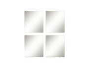 Cb Σετ Επιτοίχιοι Τετράγωνοι Καθρέπτες 4 Τεμαχίων, με  30x30 cm