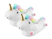 Χειμωνιάτικες παντόφλες μονόκερος με LED, onesize, για νούμερα 35 έως 40, 31x18x18.5