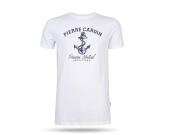 Pierre Cardin Ανδρικό μπλουζάκι Τ-shirt με τύπωμα και κοντό μανίκι σε λευκό χρώμα Medium