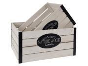 Aria Trade Σετ Ξύλινα Καφάσια 2 τεμαχίων για εσωτερική και εξωτερική διακόσμηση, σε 2 μεγέθη, NB1402500