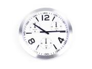 Διακοσμητικό Ρολόι Τοίχου Παγκόσμιο Ρολόι, με διάμετρο 45cm, YP7165090 Λευκό
