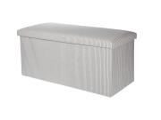 Υφασμάτινο Σκαμπό με αποθηκευτικό χώρο, σε 3 χρώματα, διαστάσεις 76x38x38cm Ριγέ