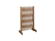 Επεκτεινόμενος Φράχτης για σκύλο για εξωτερικό και εσωτερικό χώρο σε καφέ χρώμα, 90x30-117cm