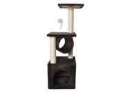 Aria Trade Δέντρο Ονυχοδρόμιο Γάτας Γατόδεντρο με 5 επίπεδα, 1 κρυψώνα, σε καφέ χρώμα, 31x31x90cm