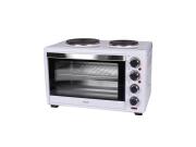 Φουρνάκι με δύο εστίες 1600W χωρητικότητας 38L σε Λευκό χρώμα, 29.5x38.5cm, Muhler