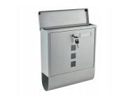 Malatec Γραμματοκιβώτιο από Ανοξείδωτο Ατσάλι με κλειδαριά και θέση για εφημερίδα, 10x30.7x34 cm