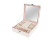 Aria Trade Μπιζουτιέρα Κουτί με Καθρέφτη λευκό