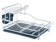 Μεταλλική Διπλή Πιατοθήκη Στεγνωτήριο πιάτων με δίσκο, 59.8x35x25.5 cm, Luigi Ferrero FR-6035AL-B