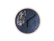 Aria Trade Αναλογικό Ρολόι Τοίχου με πούλιες και διάμετρο 30cm σε 3 επιλογές Μπλε με ασημί