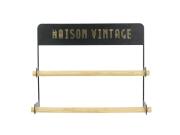 Aria Trade Μεταλλική Επιτοίχια Διπλή Βάση για Ρολό Κουζίνας σε μαύρο χρώμα