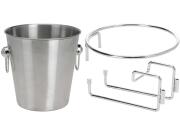 Μεταλλική Σαμπανιέρα Παγοθήκη με Βάση από ανοξείδωτο ατσάλι, 21.5x22 cm