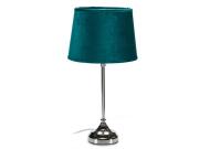 Επιτραπέζιο Φωτιστικό πορτατίφ σε πράσινο χρώμα με βελούδινο καπέλο, 25x25x45 cm