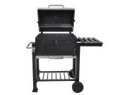 Φορητή Ψησταριά Μπάρμπεκιου Barbeque Κάρβουνου με Ροδάκια και ράφια, 113.5x57x117 cm, Garden grill