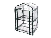 Θερμοκήπιο με 2 ράφια και μεταλλικό σκελετό ιδανικό για Μπαλκόνι ή Αυλή, 50x45x80 cm, Pro Garden