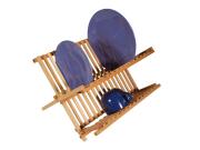 Ξύλινη Διπλή Πιατοθήκη Στεγνωτήριο πιάτων σε καφέ χρώμα, 42x27.5x38 cm