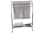 Ανοξείδωτη κρεμάστρα μπάνιου για τις πετσέτες με ενσωματωμένο ράφι, , 85 x 57 x 25 cm