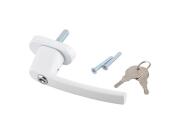 Σπανιολέτα Πόμολο Παραθύρου από Αλουμίνιο με κλειδαριά σε λευκό χρώμα, 13x2 cm