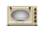 Ηλεκτρικός Retro Φούρνος Grill 45L 2000W με ταψί σε κρεμ απόχρωση, Turbotronic TT-EV45R