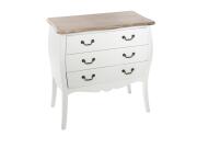 Aria Trade Ξύλινο Έπιπλο Εισόδου Κονσόλα με 3 συρτάρια, Chrysa, 75x38x76 cm