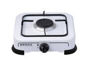 Brock Φορητή Μονή Εστία Υγραερίου Βουτανίου σε Λευκό χρώμα, 26.8x26.8x6.4 cm, GS 001 W