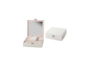 Aria Trade Μπιζουτιέρα Κοσμηματοθήκη Θήκη Ρολογιών με Καθρέφτη σε μαύρο χρώμα, 25.5x25x 8.5cm, Λευκό