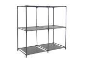 Ραφιέρα Αποθήκευσης με 4 Υφασμάτινα Ράφια Αποθήκευσης και Μεταλλικό Σκελετό,  68.5x34.5x70 cm