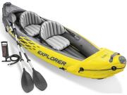 Intex Explorer K2 Διθέσιο Φουσκωτό Κανό Καγιάκ 2 ατόμων με κουπιά και αντλία αέρα, 312x91x51 cm