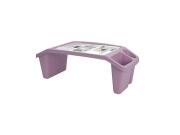 Τραπεζάκι σερβιρίσματος για πρωινό στο κρεβάτι με 4 θήκες, 60x30x21 cm, Serving table Ροζ