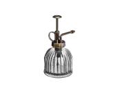 Γυάλινο Vintage μπουκάλι ψεκασμού, με αντλία και στόμιο ψεκασμού, 9x16x9cm Γκρι