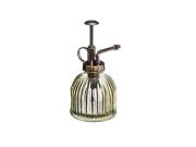 Γυάλινο Vintage μπουκάλι ψεκασμού, με αντλία και στόμιο ψεκασμού, 9x16x9cm Πράσινο